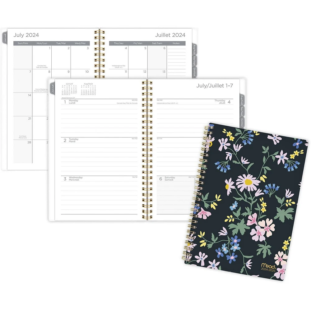 Mead 15M Small Midnight Floral Planner, Planner