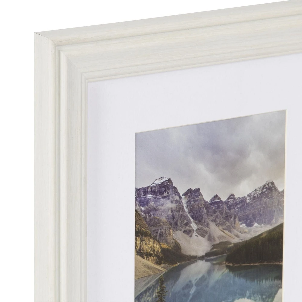 hometrends Brimstead White Tabletop Picture Frame, 8" x 10"/5" x 7"