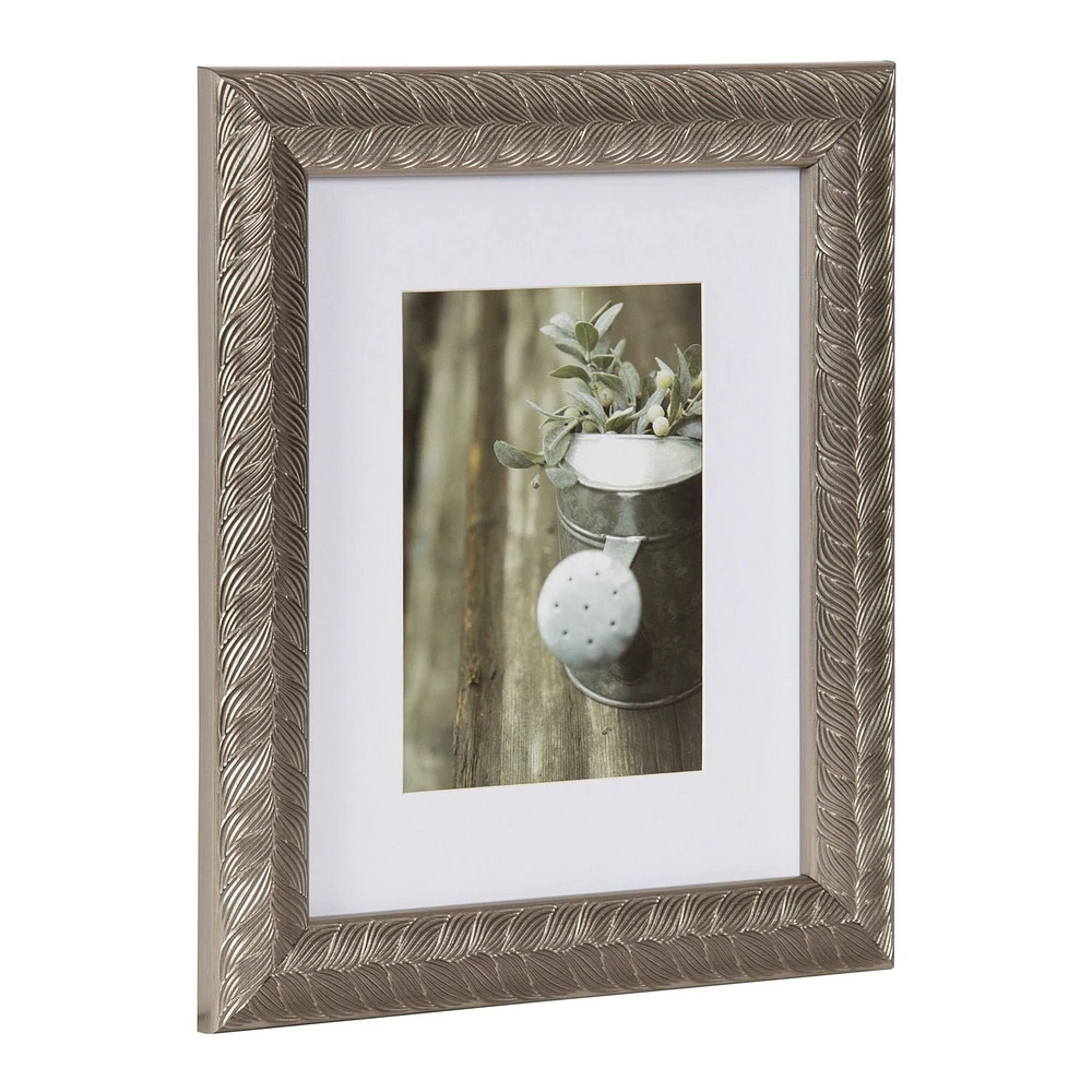 hometrends Sianna Silver Tabletop Picture Frame, 8" x 10"/5" x 7"