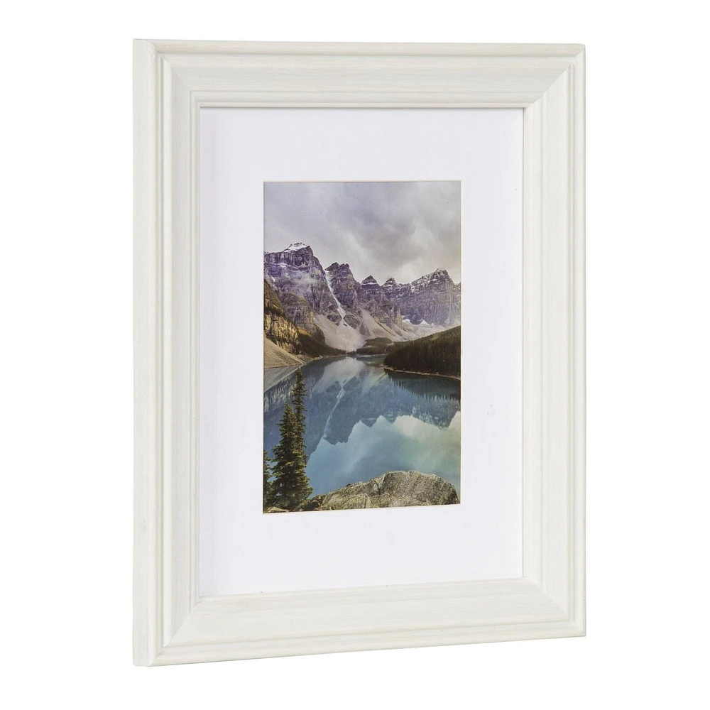 hometrends Brimstead White Tabletop Picture Frame, 8" x 10"/5" x 7"