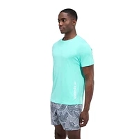 Speedo Men's Solid Short Sleeve Swim Shirt, Sizes S-2XL