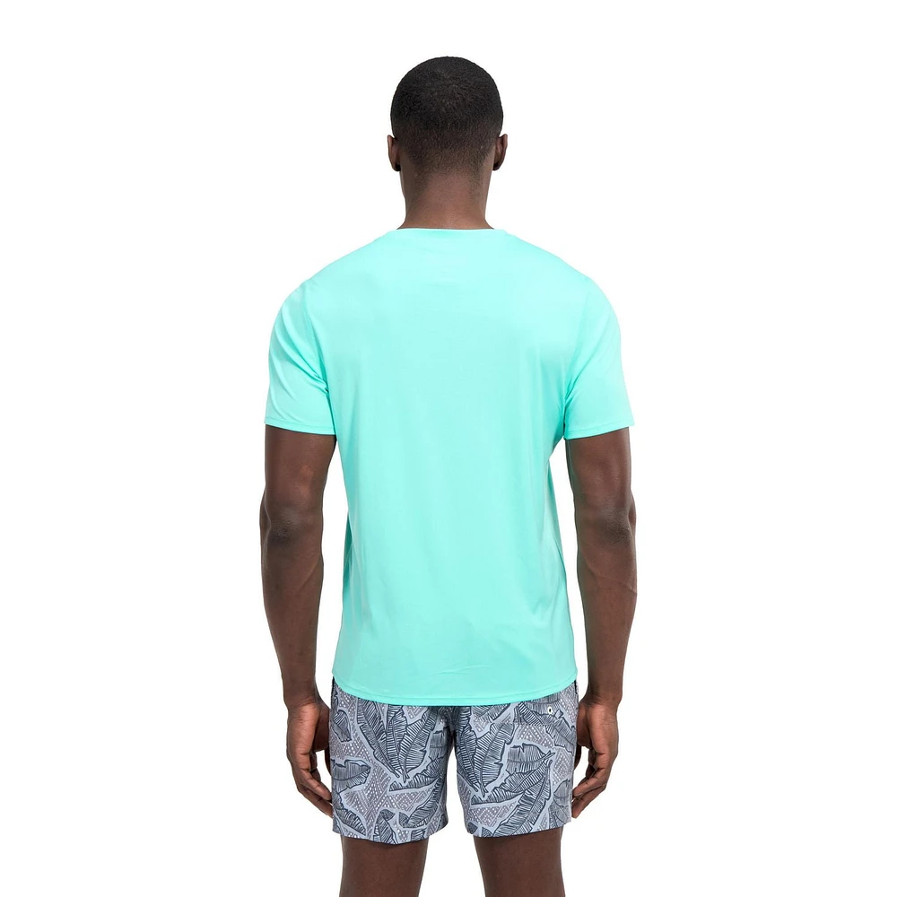 Speedo Men's Solid Short Sleeve Swim Shirt, Sizes S-2XL
