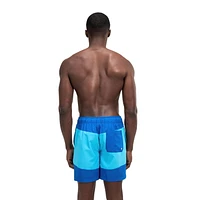 Short de volley 18 po avec chevrons et blocs de couleurs Speedo pour hommes Tailles P-2XL