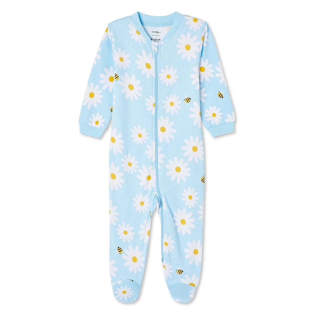 George Baby Girls' Printed Sleeper, Sizes 0-24 months
