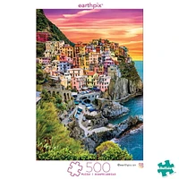 Buffalo Games Earthpix Cinque Terre Sunset 500 Piece Jigsaw Puzzle