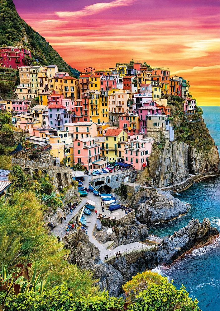 Buffalo Games Earthpix Cinque Terre Sunset 500 Piece Jigsaw Puzzle