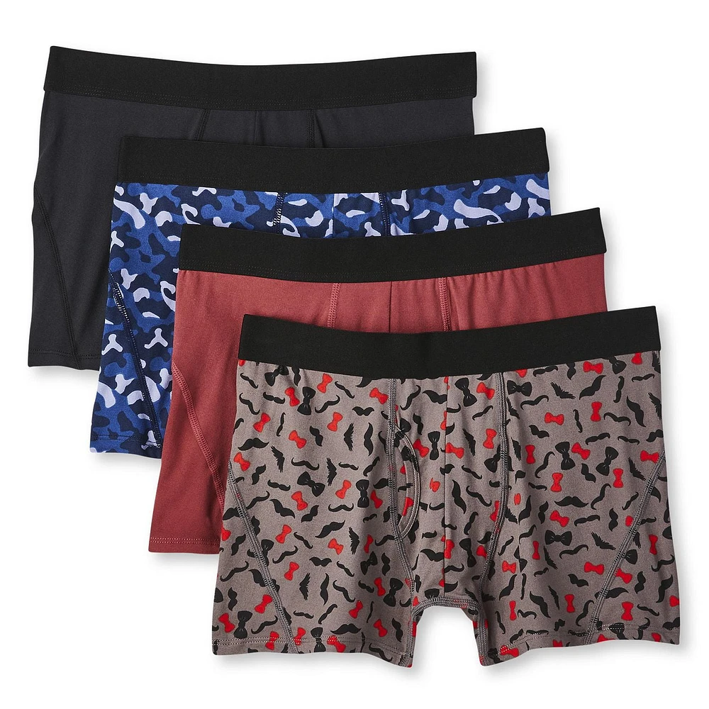 Athletic Works Men's Everyday Stretch Trunks 4-Pack