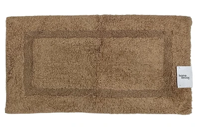 Sand Essential Cotton Indoor Bathmat – 20 Inch x 30 Inch Brown, Soft and Absorbent Bathroom Rug