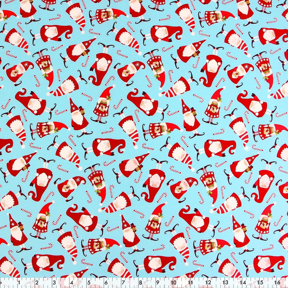 Fabric Creations Blue Gnomes Cotton Fabric by the Metre 107 cm (42")