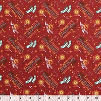 Fabric Creations Red Harry Potter Xmas Cotton Fabric by the Metre 111 cm (44")