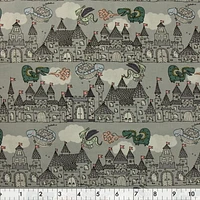 Fabric Creations Grey Dragon Life Cotton Fabric by the Metre 107 cm (42")