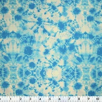 Fabric Creations Blue Tie Dye Cotton Fabric by the Metre 109 cm (43")