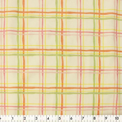 Fabric Creations White Sav Plaid Flannel Fabric by the Metre 107 cm (42")