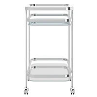 2 Tier Chrome/Glass Bar Cart