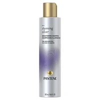 Shampooing violet illuminateur Pantene Stunning Silver pour les cheveux colorés gris et argent, sans parabènes 285 ml