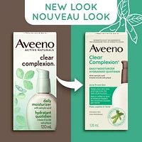 Aveeno Clear Complexion Daily Moisturizer, Acne Prone Skin , Hypoallergenic, Salicylic Acid & Soy, 120 mL