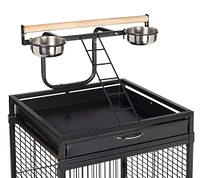 Prevue Select Cage à oiseaux en fer forgé, noire