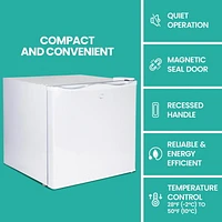 Koolatron 1.2 Cu Ft Upright Cube Freezer, 34L, Adjustable Thermostat for Efficient Freezing in Small Spaces