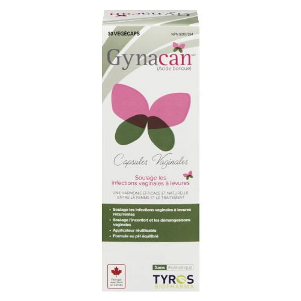 GYNACAN VAGINAL CAPSULES 30CT, Relieves Yeast Infection!