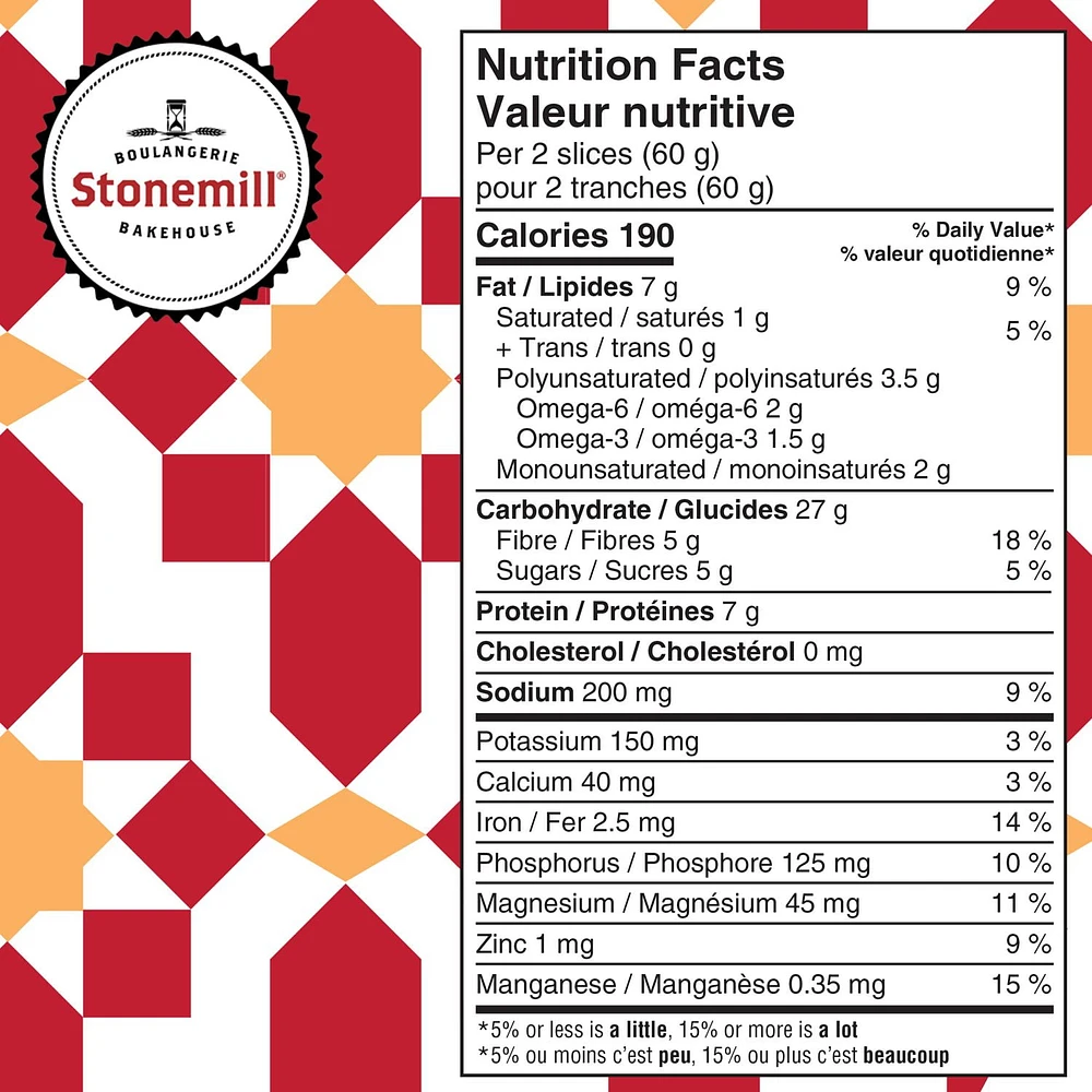 Stonemill® Honest Wellness Cranberry Pumpkin Seed Sliced Bread, 454 g