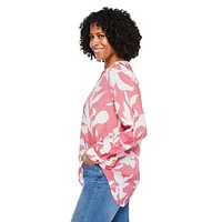Chemise imprimée avec manches roulées Iyla pour femmes Tailles P-TTG