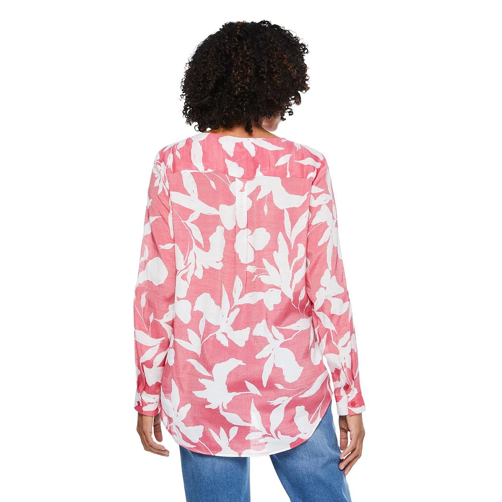 Chemise imprimée avec manches roulées Iyla pour femmes Tailles P-TTG