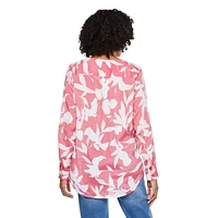 Chemise imprimée avec manches roulées Iyla pour femmes Tailles P-TTG