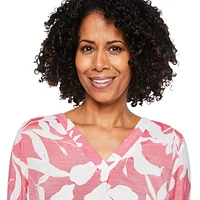 Chemise imprimée avec manches roulées Iyla pour femmes Tailles P-TTG