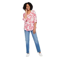 Chemise imprimée avec manches roulées Iyla pour femmes Tailles P-TTG