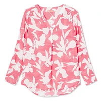 Chemise imprimée avec manches roulées Iyla pour femmes Tailles P-TTG