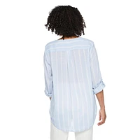 Chemise imprimée avec manches roulées Iyla pour femmes Tailles P-TTG