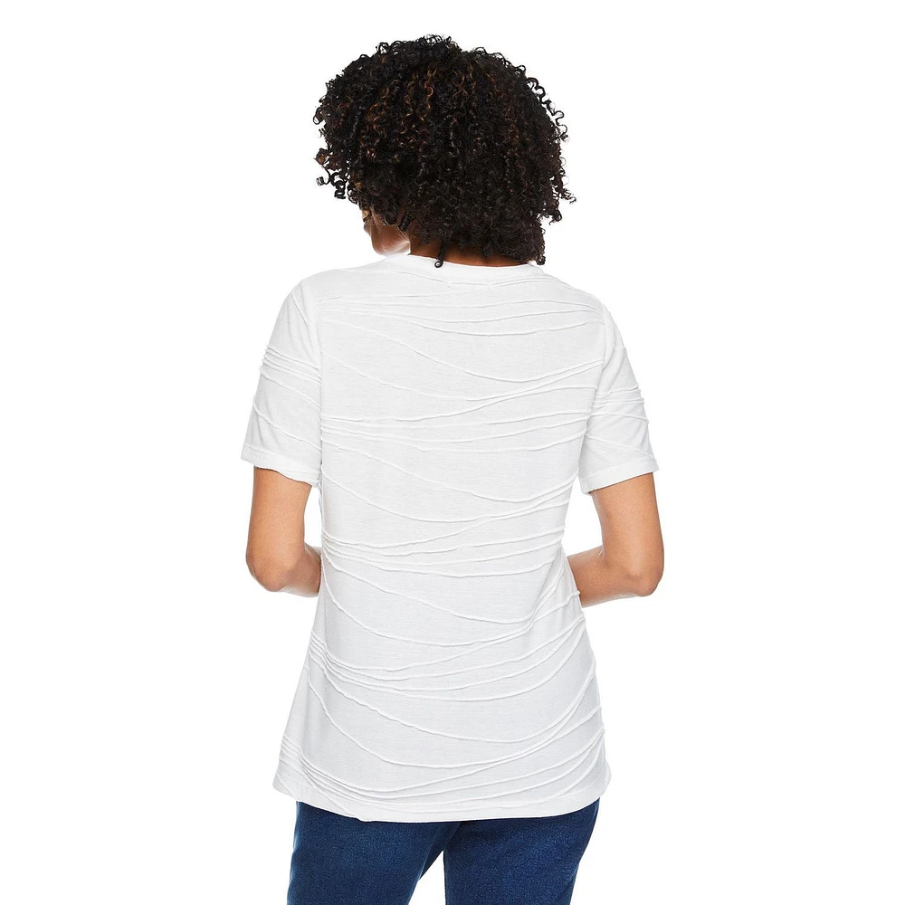 T-shirt à motif ondulé Iyla pour femmes
