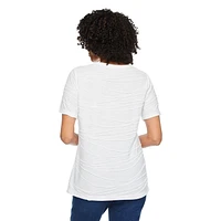 T-shirt à motif ondulé Iyla pour femmes