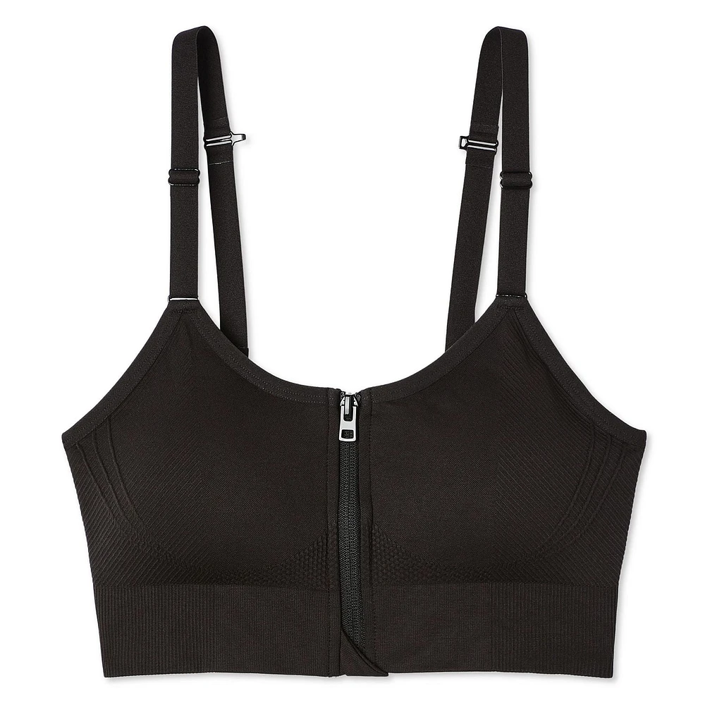 Athletic Works Women's Zipper Bra