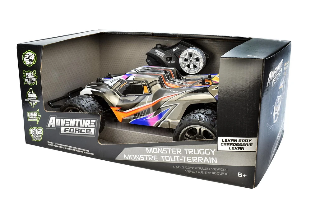 1: 12 RC MONSTER TRUGGY, Go on road off-road ,  strong & FAST