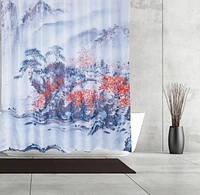 CHINESE PAINTING SHOWER CURTAIN