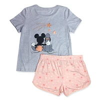 Ensemble de pyjama Disney Mickey et Pluto pour femmes