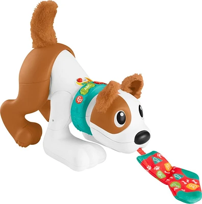 Fisher-Price 123 Crawl With Me Puppy Electronic Musical Learning Toy for Infants - English Version, Ages 6-36M