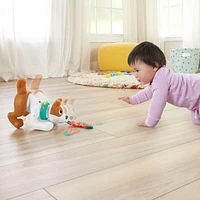 Fisher-Price 123 Crawl With Me Puppy Electronic Musical Learning Toy for Infants - English Version, Ages 6-36M