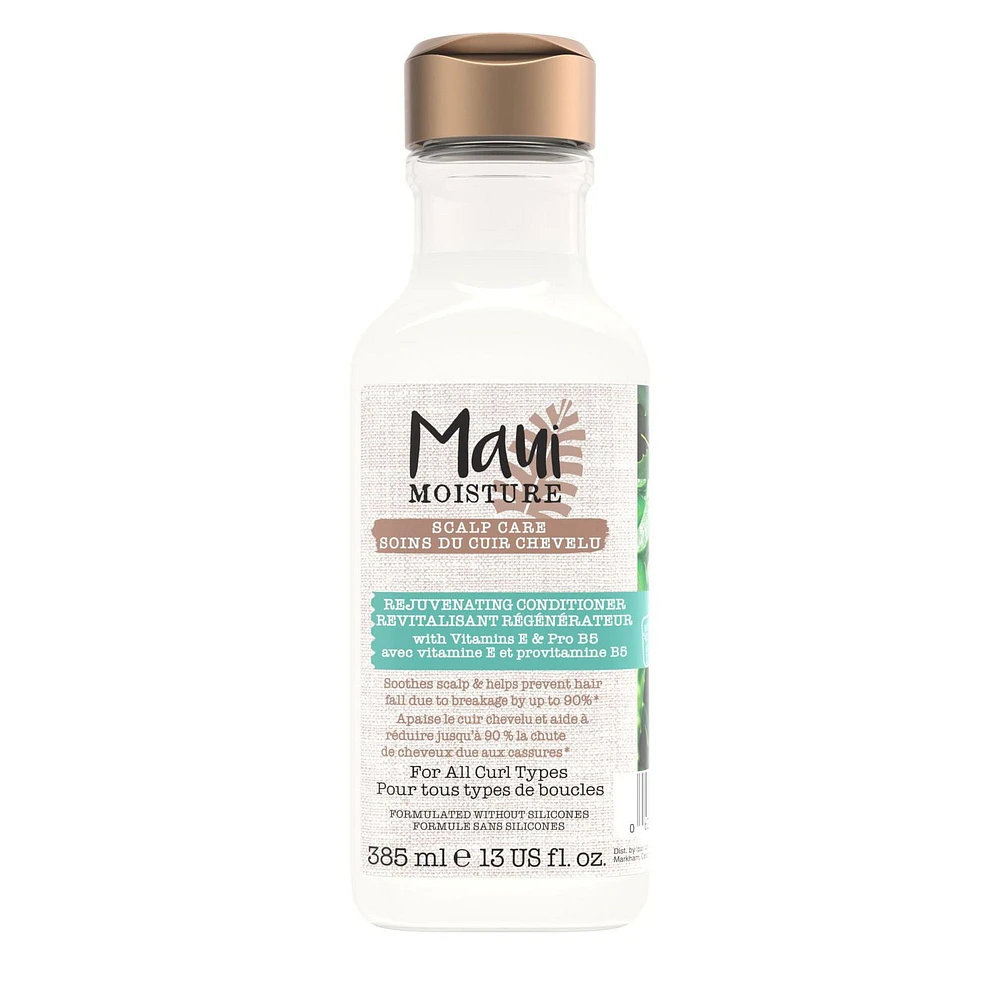 Maui Moisture Scalp Care Rejuvenating Conditioner, Soothing Curly Hair Conditioner with Vitamin E, Pro-Vitamin B5 & Aloe Vera, Silicone-Free, 385 ml
