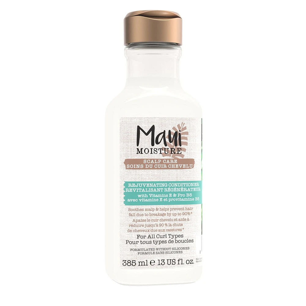 Maui Moisture Scalp Care Rejuvenating Conditioner, Soothing Curly Hair Conditioner with Vitamin E, Pro-Vitamin B5 & Aloe Vera, Silicone-Free, 385 ml
