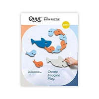 Quut - Bath Puzzle: Shark - Fun & Educational - Suitable for 10+ Months - Encourages Motor Skills & Imagination - Safe & Durable - Perfect for Bath Time Play