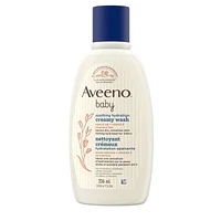 Aveeno Baby Soothing Hydration Creamy Wash for  Dry Sensitive Skin - Natural oat + vitamin E - Fragrance-Free, 236 mL, 236 mL