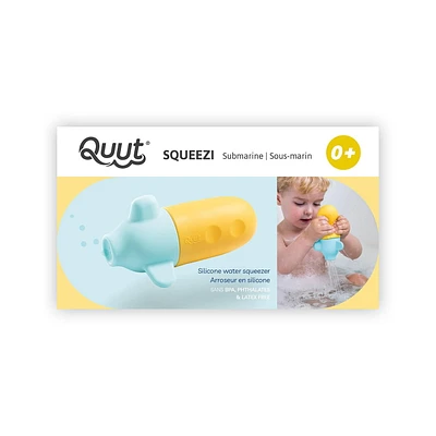 Quut - Sous-Marin Squeezi - Facile à Nettoyer - Squish, Squash, Squeezi - Amusement au Bain - Facile à Remplir & Presser par Petites Mains - Flotte Après Utilisation - Parfait pour le Jeu de Bain