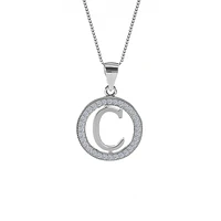 Charisma sterling silver initial pendant