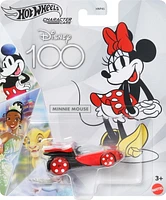 Hot Wheels Disney 100 Minnie Character Car, 1:64 Scale Collectible Toy Car