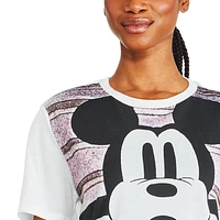Disney Mickey Mouse Ladies Stunned Mickey Short Sleeve T-Shirt