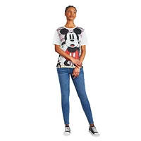Disney Mickey Mouse Ladies Stunned Mickey Short Sleeve T-Shirt