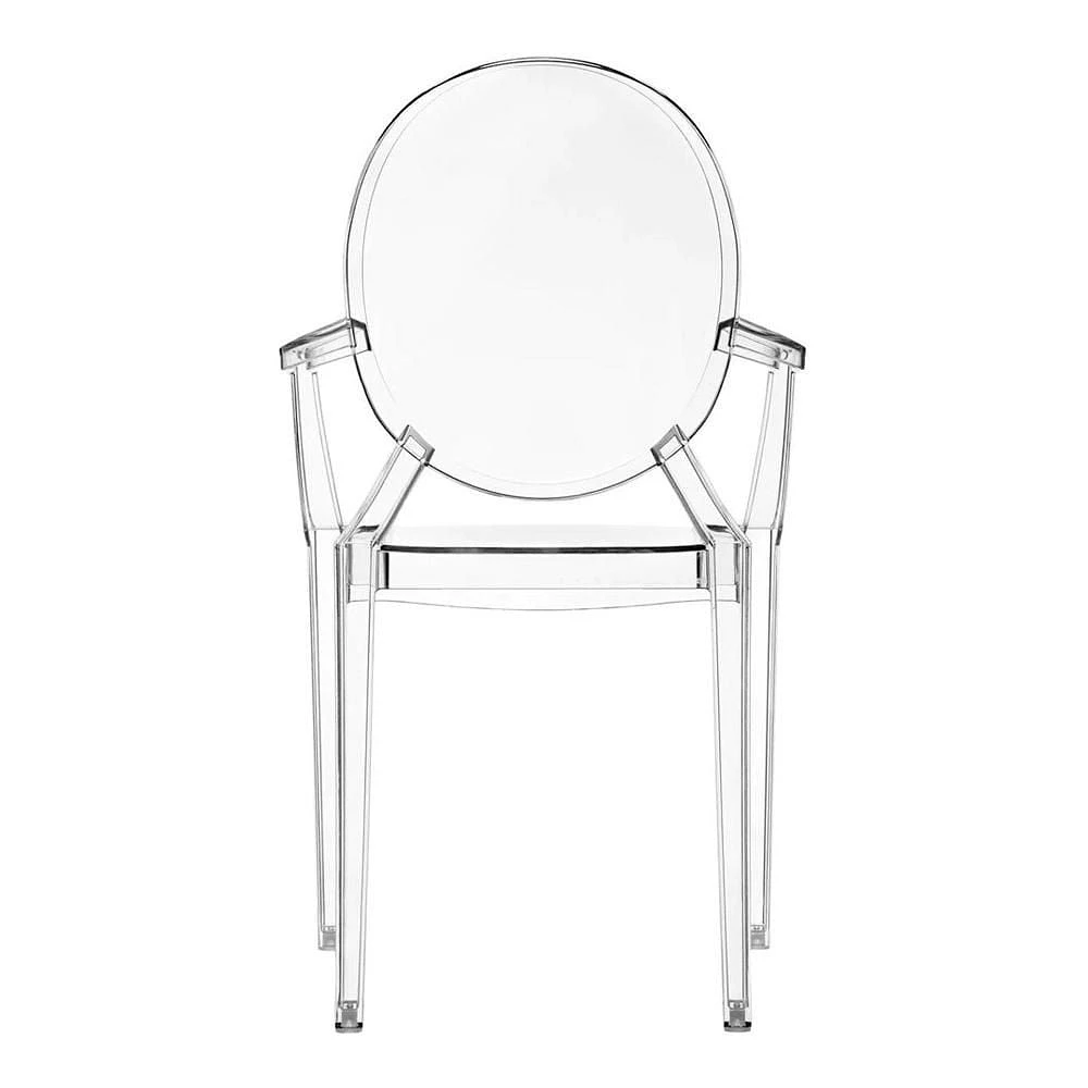 Heavenly Collection Clear Plastic Arm Chair