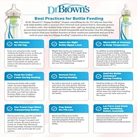 Dr. Brown's Natural Flow Anti-Colic Options+ Narrow Baby Bottle, 8oz/250mL, with Level 1 Slow Flow Nipple, 1-Pack, 0m+